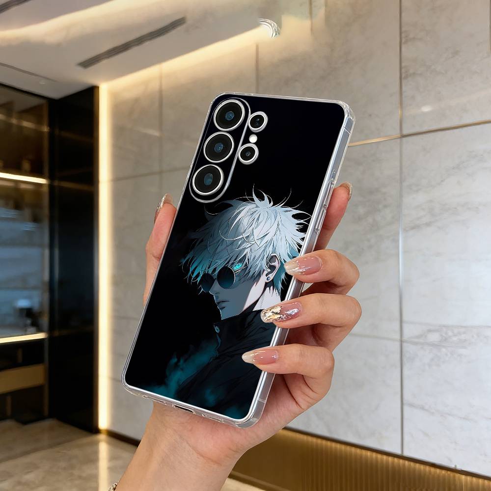 Favorite Anime Characters-S-Satoru G-Gojo Clear Soft Silicone Phone Case forSamsung S25, S24, S21, S22, S23, S30, Ultra,  Plus