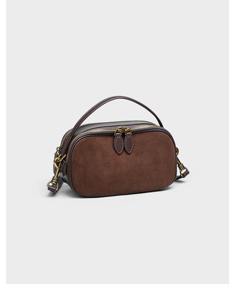 Spring/Summer 2026 Women's Retro Velvet Crossbody Handbag with Single Shoulder Strap