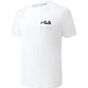 Fila Latte Girl 3.0 Letter Print American Vintage Crew Neck Short Sleeve T-Shirt Men Tops Jade-White A11M321108FWT