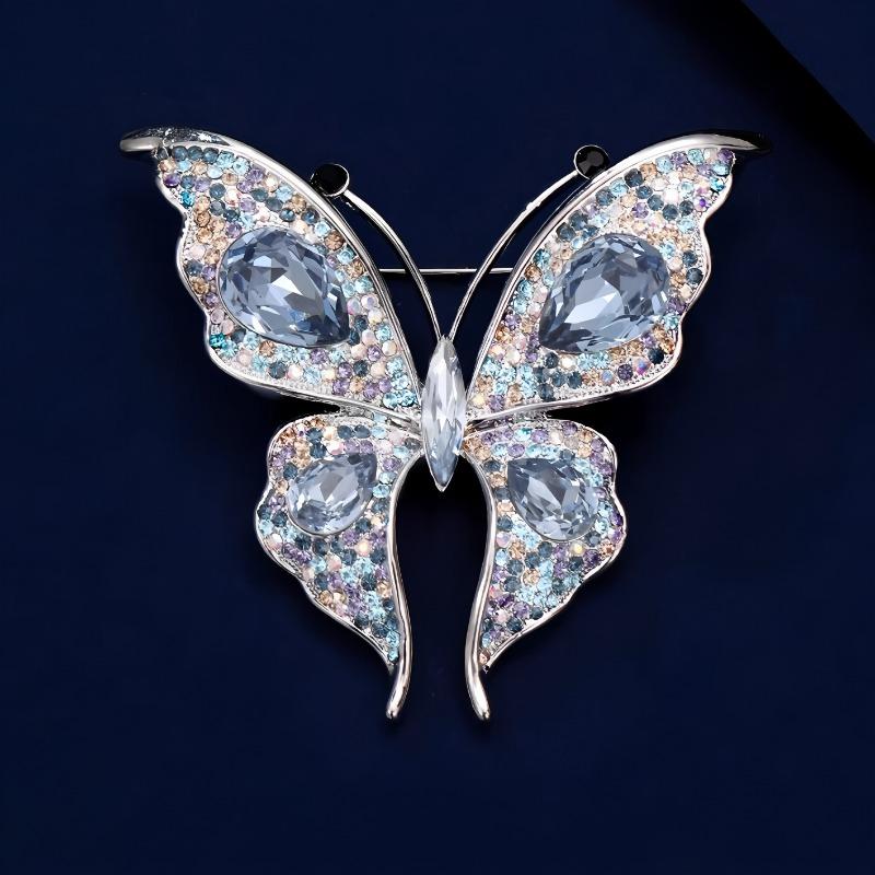 Yingyun Butterfly Brooch Is A High-end Women's Exquisite Crystal Butterfly Brooch with A Light Luxury Design Sense