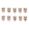 10Pcs   Owl Enamel Charms Pendant Diy Jewelry Craft Findings