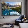 Landskap Canvas Målning, Sjö Skog Berg Landskap Målning Väggkonst Dekor Affischer För Vardagsrum Sovrum Tryck Bild
