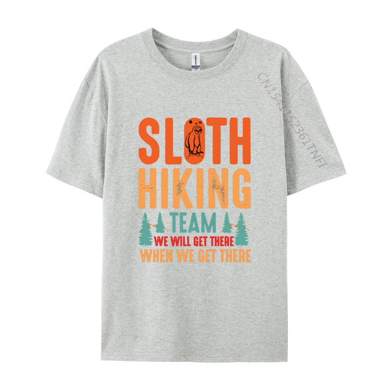 

Retro Sloth Hiking Team Well Get There Tshirts Cute Casual Cotton Men Tshirts T Shirt Men 100 Cotton S