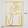 Modern Simple Abstract Female Line Decoration Background Wall Living Room Wall Decoration Hanging Painting Metal Material