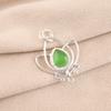 Green Cat's Eye Gemstone 925 Solid Silver Jewelry Handmade Pendant Gift For Mom PP-38-50