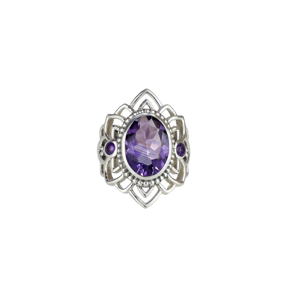 Citrine Gemstone Ring: 925 Sterling Silver, Vintage Style