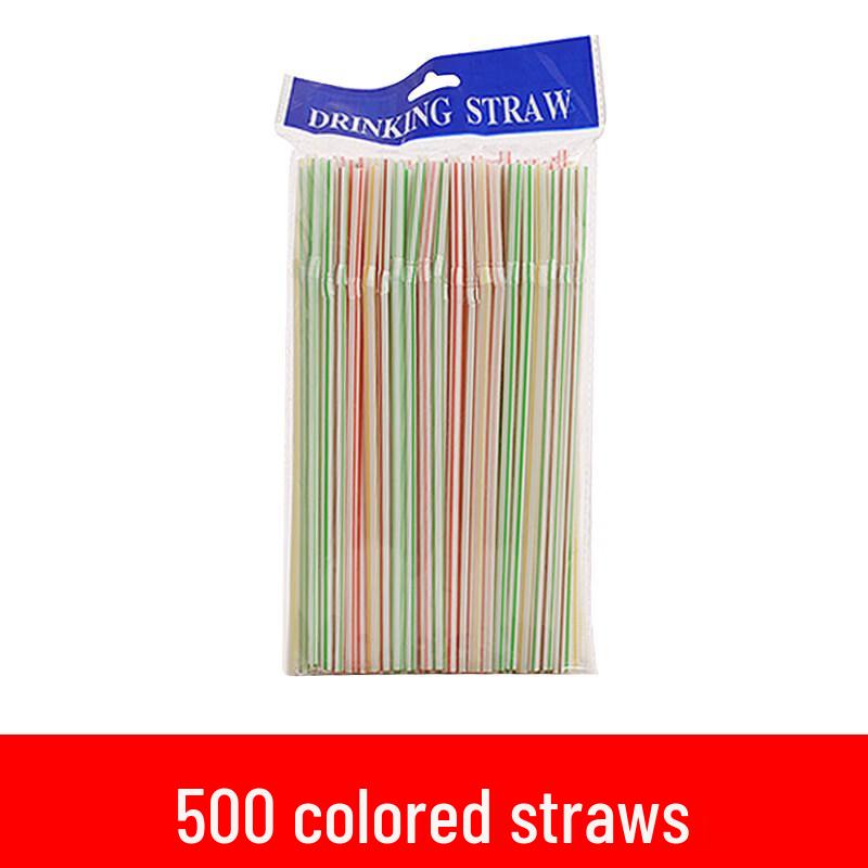 

ZISIZ Individually Wrapped Disposable Plastic Straws