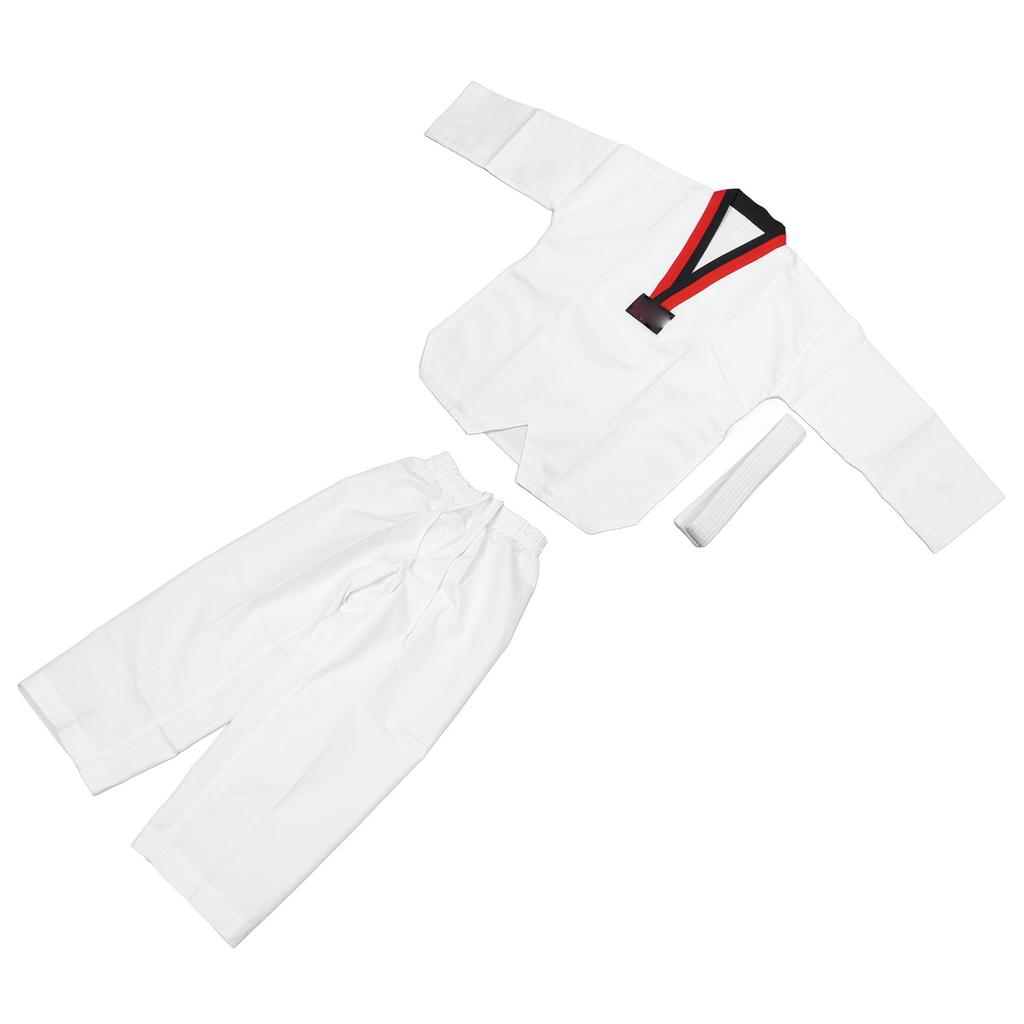 Taekwondo Dobok Suit Rugged Comfortable Breathable Taekwondo Training Uniform for Children Height 136-146cm