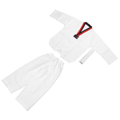 Taekwondo Dobok Anzug Robust Bequem Atmungsaktiv Taekwondo Trainingsuniform für Kinder Körpergröße 136-146cm