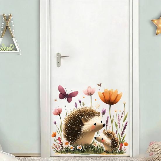 Cartoon Wall Stickers Cute Animals Wall Decal Elephant Bear Cat PVC Mural Art for Baby Nursery Kids Bedroom Playroom Classroom Wall