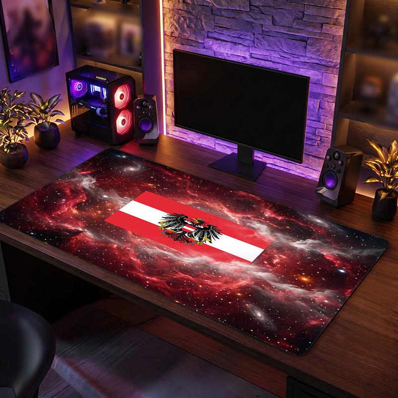 Austria Football Crest Mouse Pad, Extended Non Slip Rubber Desk Mat for Gaming Office Laptop Fan Gift