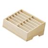 Compact Solid Wood Cell Phone Organizer Storage Box with 12 Compartments for Centralized Management