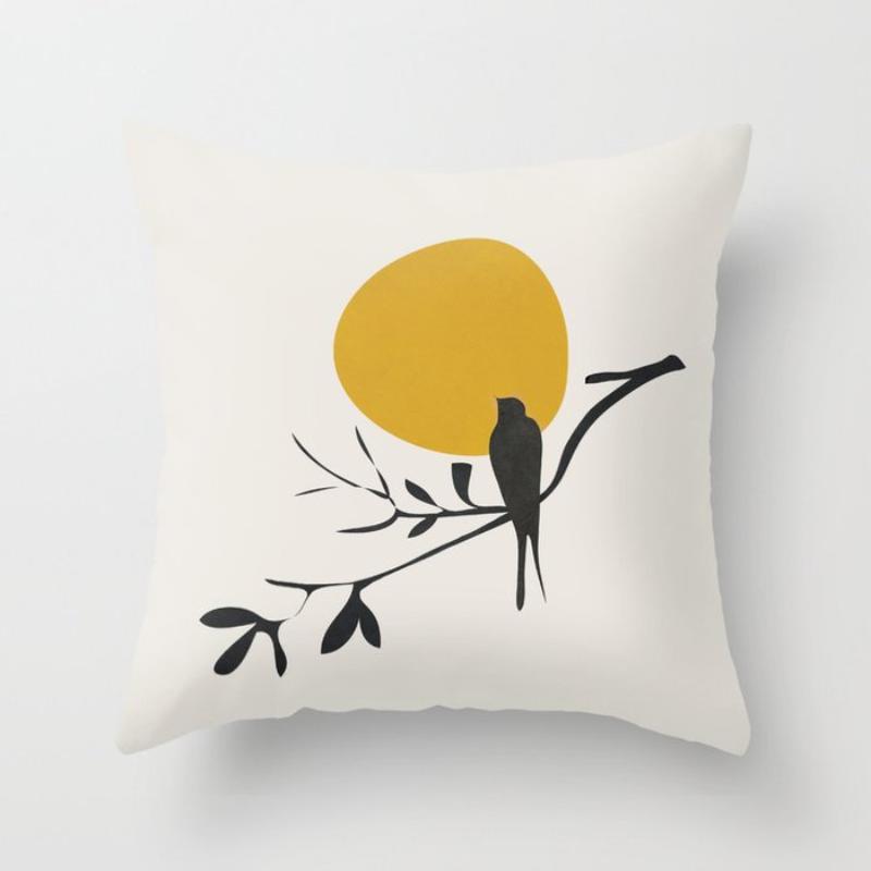 Modern Minimalist Abstract Pillow Cover Minimalist Geometric Peachskin Velvet Cushion
