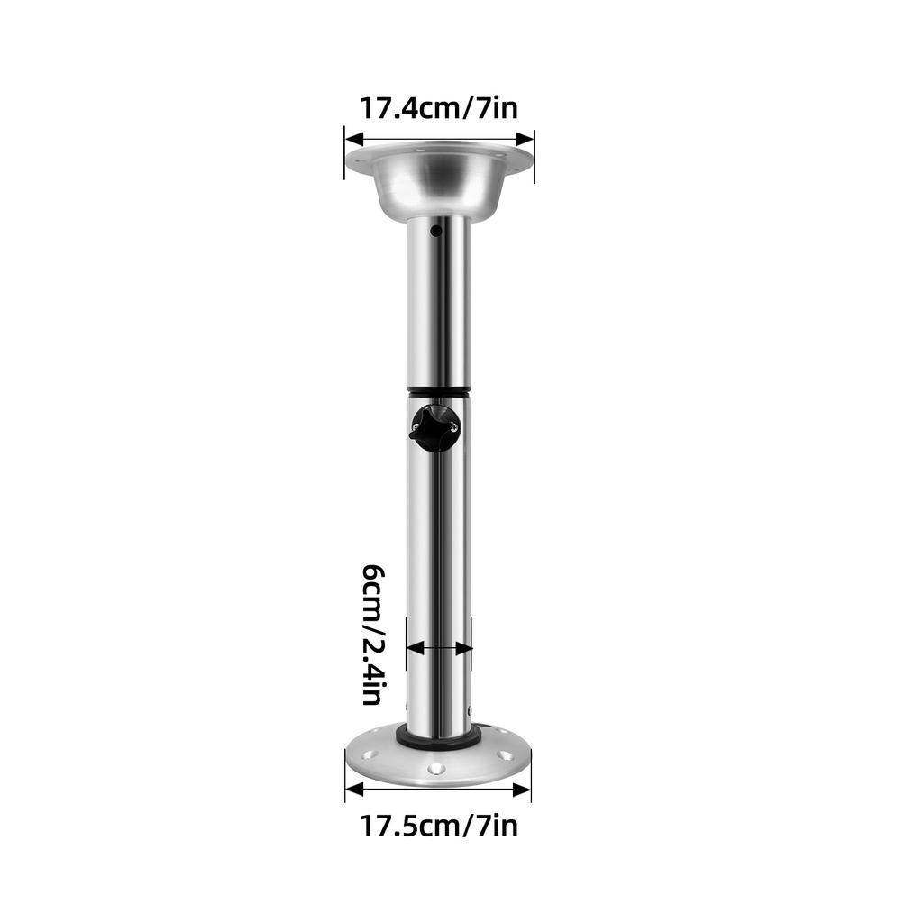 Adjustable Table Pedestal Stand Base Telescopic Furniture Leg For RV Marine Boat Lightweight for Workrooms, Kitchens or Cabs