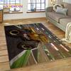 Monster Truck Monster Jam Cartoon Teppich für Wohnzimmer Schlafzimmer Heimdekoration, rutschfeste Bodendekoration für Sofa Fußmatte