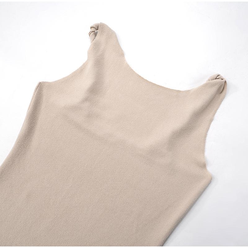 Sexy Solid Color Sleeveless Women's Spring Summer New Dress Twist Shoulder Strap Slim Dress Fashionable Wrap Evening Party Elegant Dress