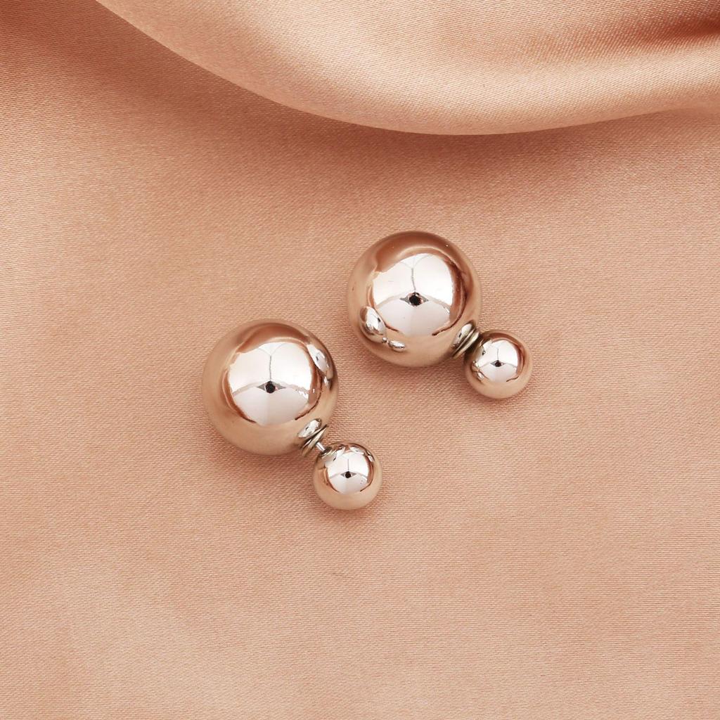 Classic Double-Sided Pearl Stud Earrings