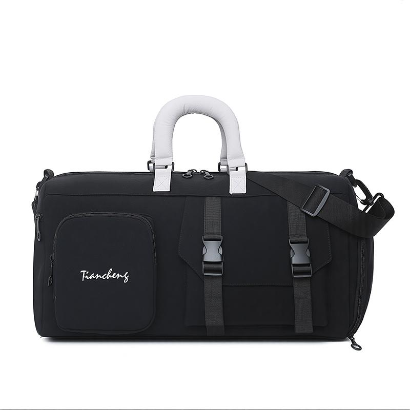 Sports Fitness Bag Lightweight Travel Bag Dry And Wet Separate Boarding Luggage Bag чёрный