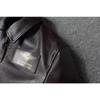 Chinese Size Vintage Brown First Layer Cowhide High Waisted Men Leather Jacket 45P Flight Coat Lapel Short Leather Jackets Pilot Jacket