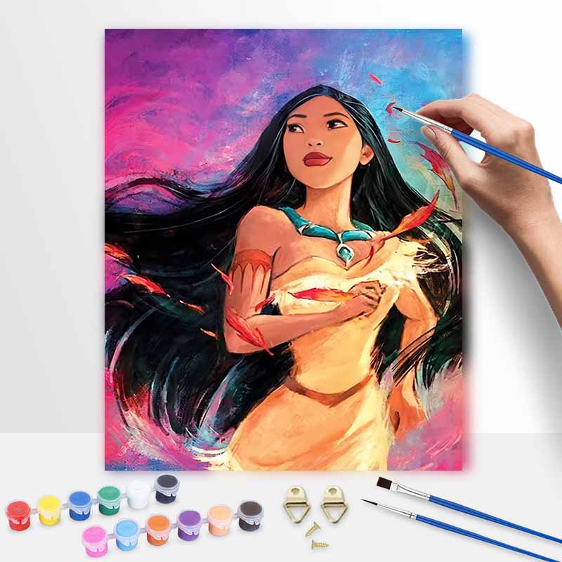 Disney Pocahontas Digital Oil Painting Art Kit DIY Handmade Home Decoration Gift