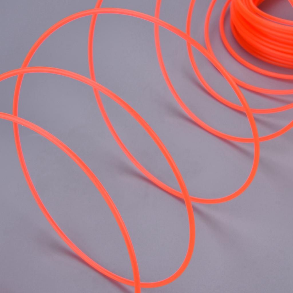 Rund Trimmersnøreline for Gressklipper Ryddesag Kantklipper Strimmer Rød 2,4 mm*15 m