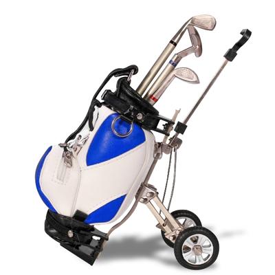 3 Golfer Club Pens In Red Golf Bag