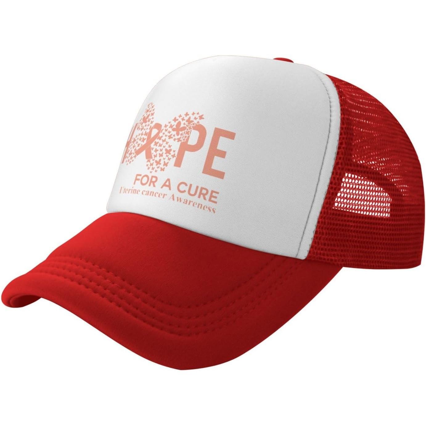 Uterine Cancer Hope Awareness Trucker Hat Breathable Mesh Back Adjustable Cap XS(old)