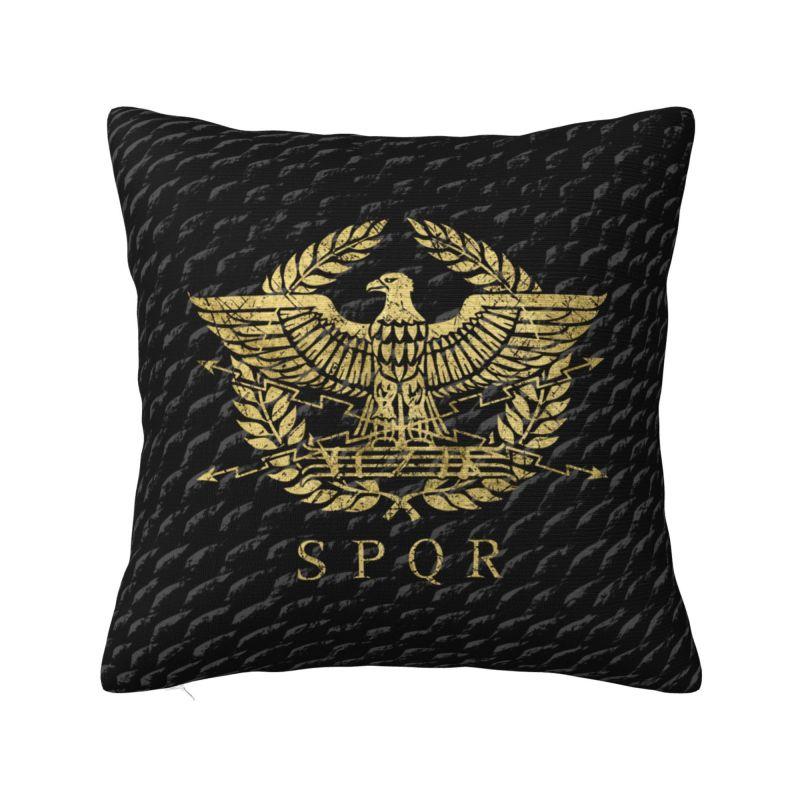 Custom Roman Empire Gold Imperial Eagle Pillow Case 45x45cm for Sofa Rome SPQR Nordic Cushion Cover Square Pillowcase