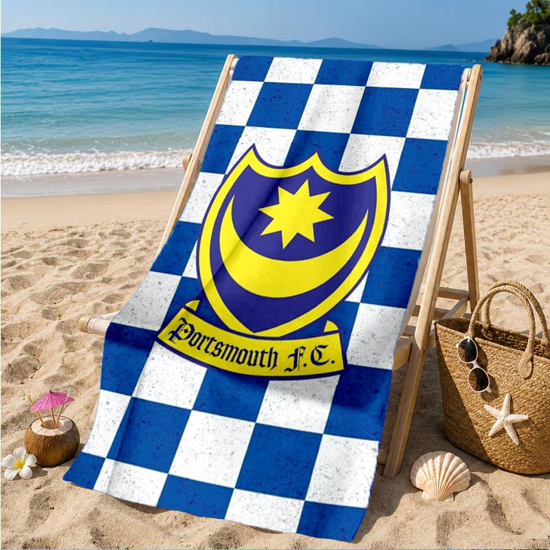 Asciugamano da Spiaggia in Microfibra con Stemma FC Ports, Morbido e Assorbente, Asciugatura Rapida, Ideale per Viaggi Estivi, Essenziale per la Spiaggia, Piscina