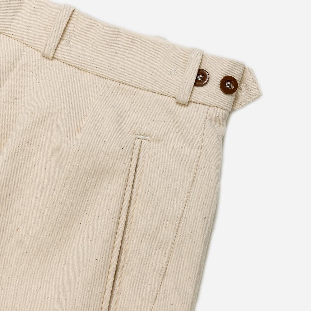 Waiemssielkeiwai German Type Navy Tropical Short Pants - Natural