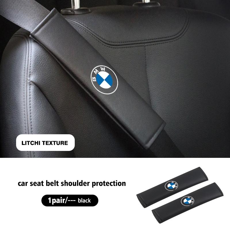 YBSP8 Car Belts Covers Padding Carbon Fiber Belt Shoulder Accessories For BMW E46 E90 E60 F10 E39 F30 E36 E87 E90 E30 E53 F31 E92