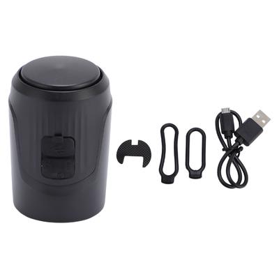 Cycling Horn Mountain Cycle Horn 125db Anti Theft Alarm Loud USB Rechargeable Cycling Gear Black