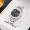Blu-Ray Glass Men'S Business Quartz Watch Digital Scale Three-Eye Steel Watch