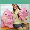 Pink Rose Stitch Plush Toy Stuffed Animal Doll Cartoon Decoration Kids Gift