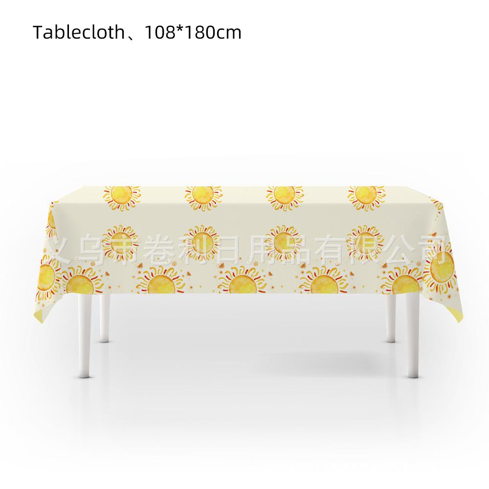 Sun Themed Party Supplies Decorative Banners Paper Plates Tissue Tablecloths Arrange Holiday Parties