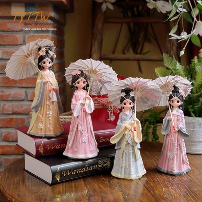 Hanfu Prinzessin Harzfigur: Antike chinesische Puppen Heimdeko Ornamente, Bestie Geschenk