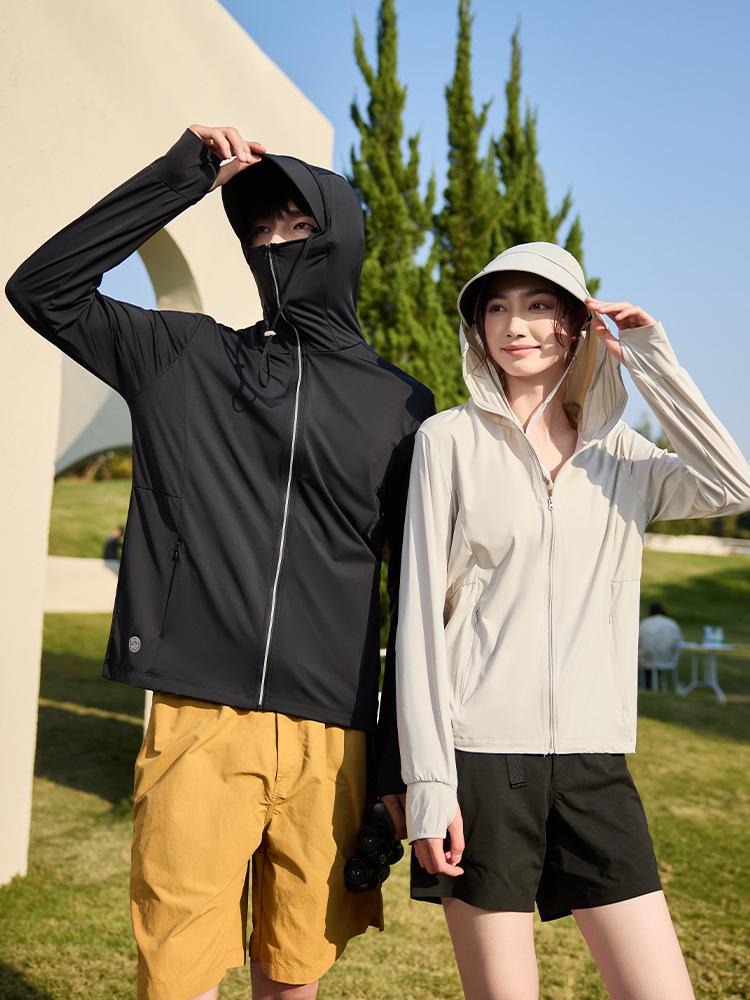 Ice Silk UV Protection Clothing: Unisex Outdoor Sun Shield with Detachable Hood for Cycling, Running, and Fishing