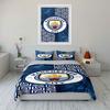 Manchester City Logo Pattern. Bedding Sets Duvet Cover Sets Duvet Covers Pillowcases(1*Duvet Cover 2*Pillowcases Without Duvet Insert)