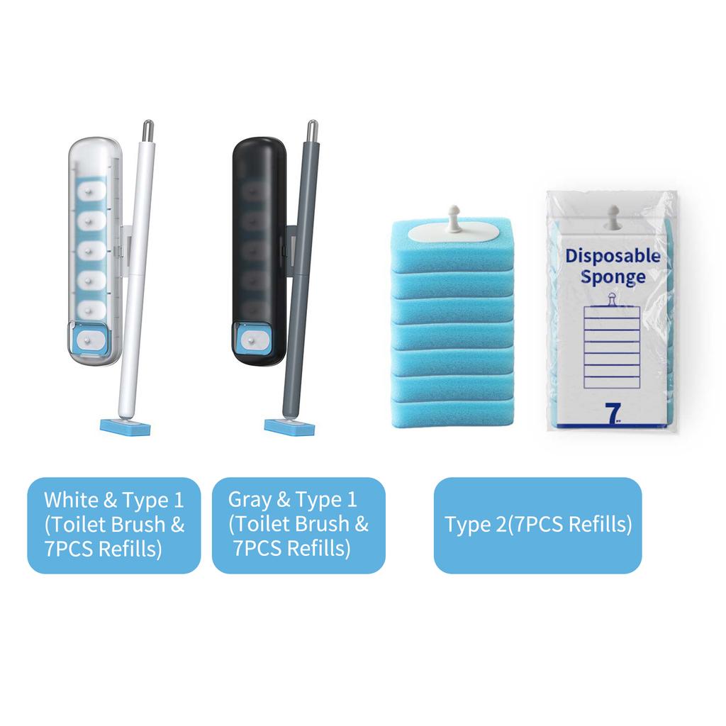 7PCS Refills for Toilet Bowl Wall-mounted Detachable Brush Head Toiletwand Refills Fresh for