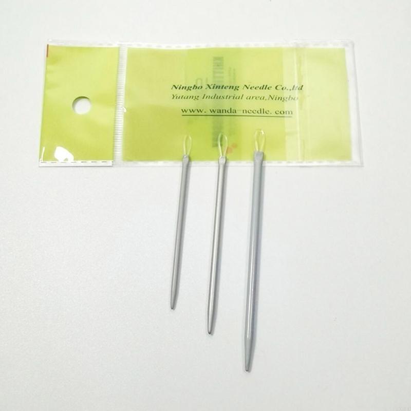 

3pcs/set Nylon Wire Knitting Needle Weave Yarn Needle for Sewing and Fabric Art X3UC CN