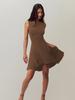 Bodycon Solid Color New Style Sleeveless Sexy Girl One-Shoulder Dress with Waist and Slimming Back