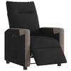 Electric Recliner Chair Black Fabric