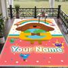 Custom Text Hey Duggee Pattern Floor Rug Soft Indoor Carpet Mat Living Room Bedroom