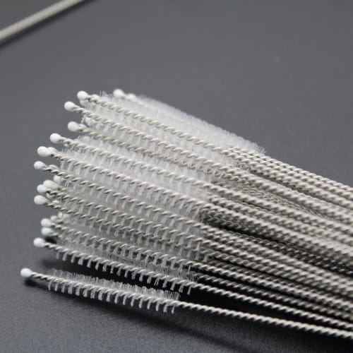 10 Tracheostomy Cleaning Brushes, Flexible, Reusable Nylon Bristles, for Tracheostomy Supplies (Size: 8mm)