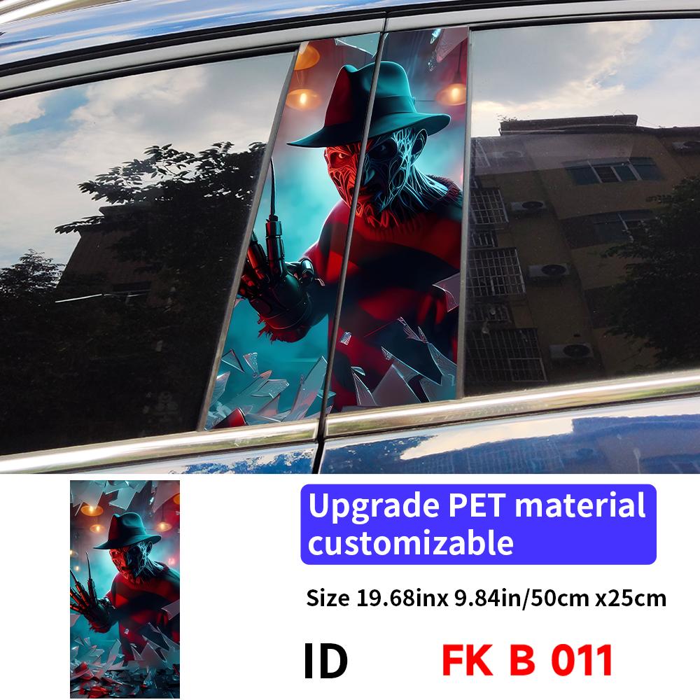 Ghost Car Stickers Car B-pillar Vinyl Decals Waterproof Auto Center Pillar Sticker Cover Scratches Vehicle Decors Accessories