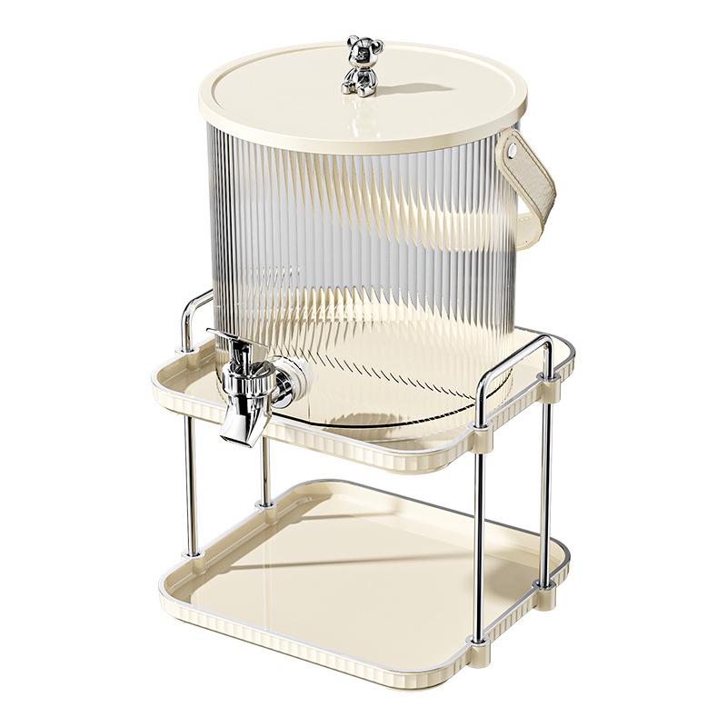 Rack de Armazenamento de Jarra de Água Fria de Camada Dupla de Luxo com Torneira