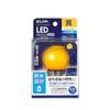 ELPA Waterproof LED Decorative Bulb, Mini Ball Shape, 26mm Base, G40, Yellow, LDG1Y-G-GWP253