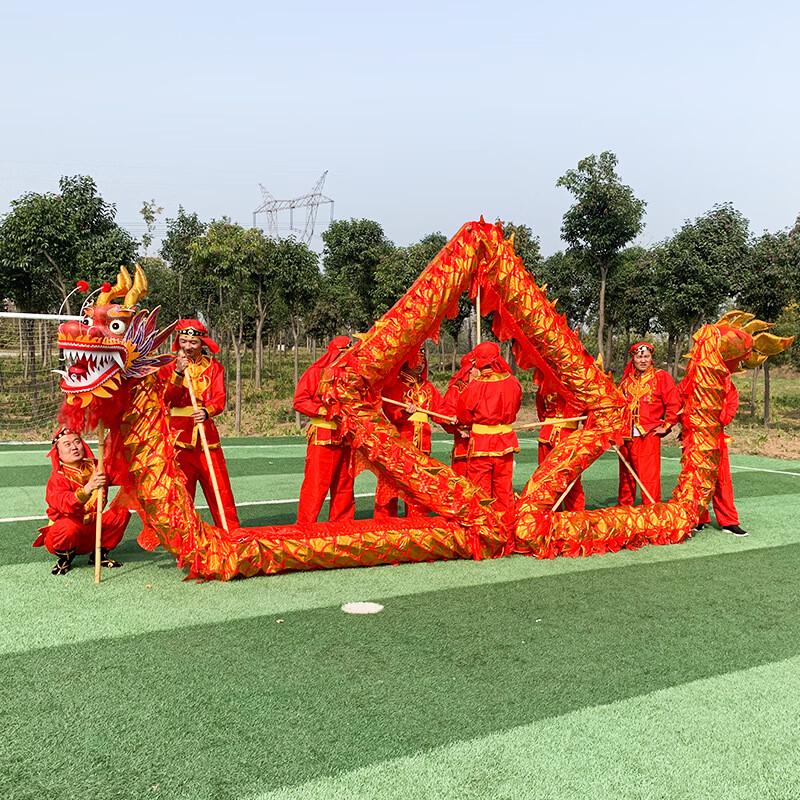 Gold-Stamped Oxford Cloth Dragon Dance Prop Set