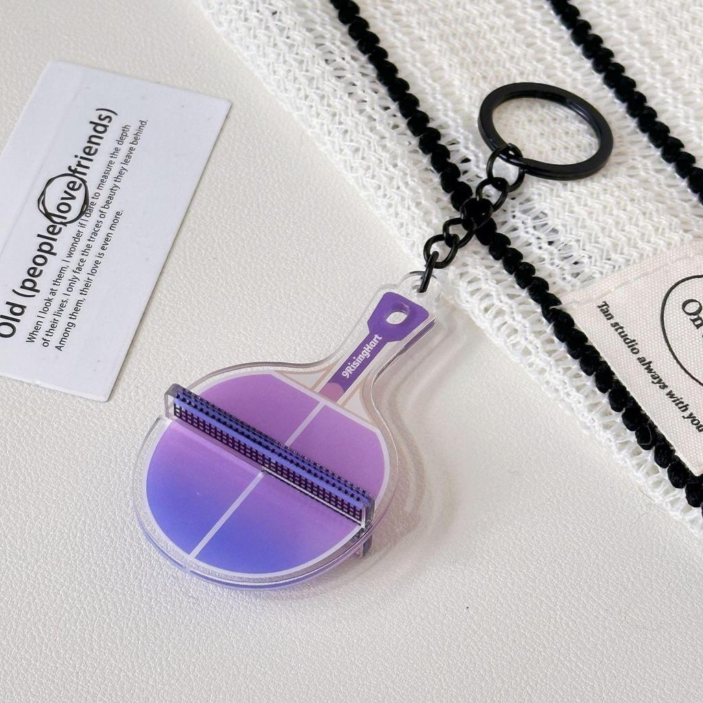 Acrylic Table Tennis Racket Keychain Pendant - Trendy Souvenir Gift
