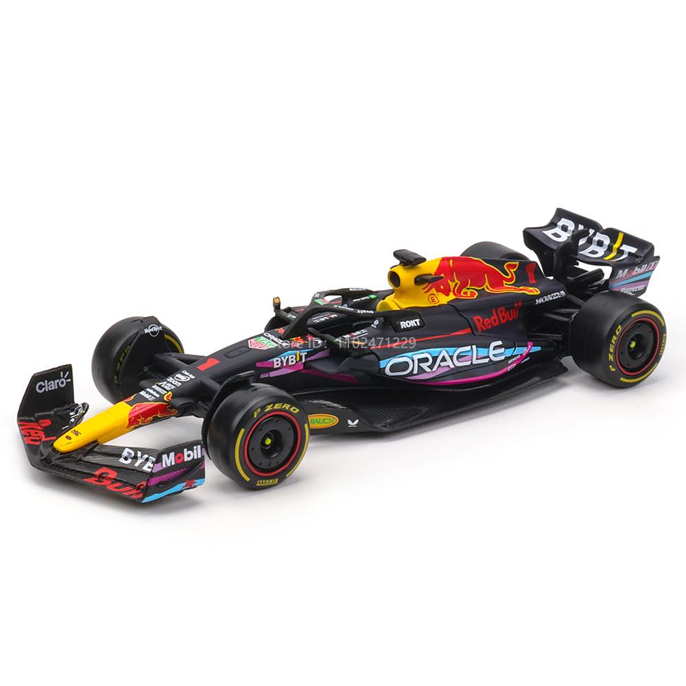 ABAJ1 Bburago 1:43 F1 Red Bull Racing TAG Heuer RB19 Miami GP 2023 #1 Verstappen #11 Perez Alloy Car Die Cast Model Toy Collectible